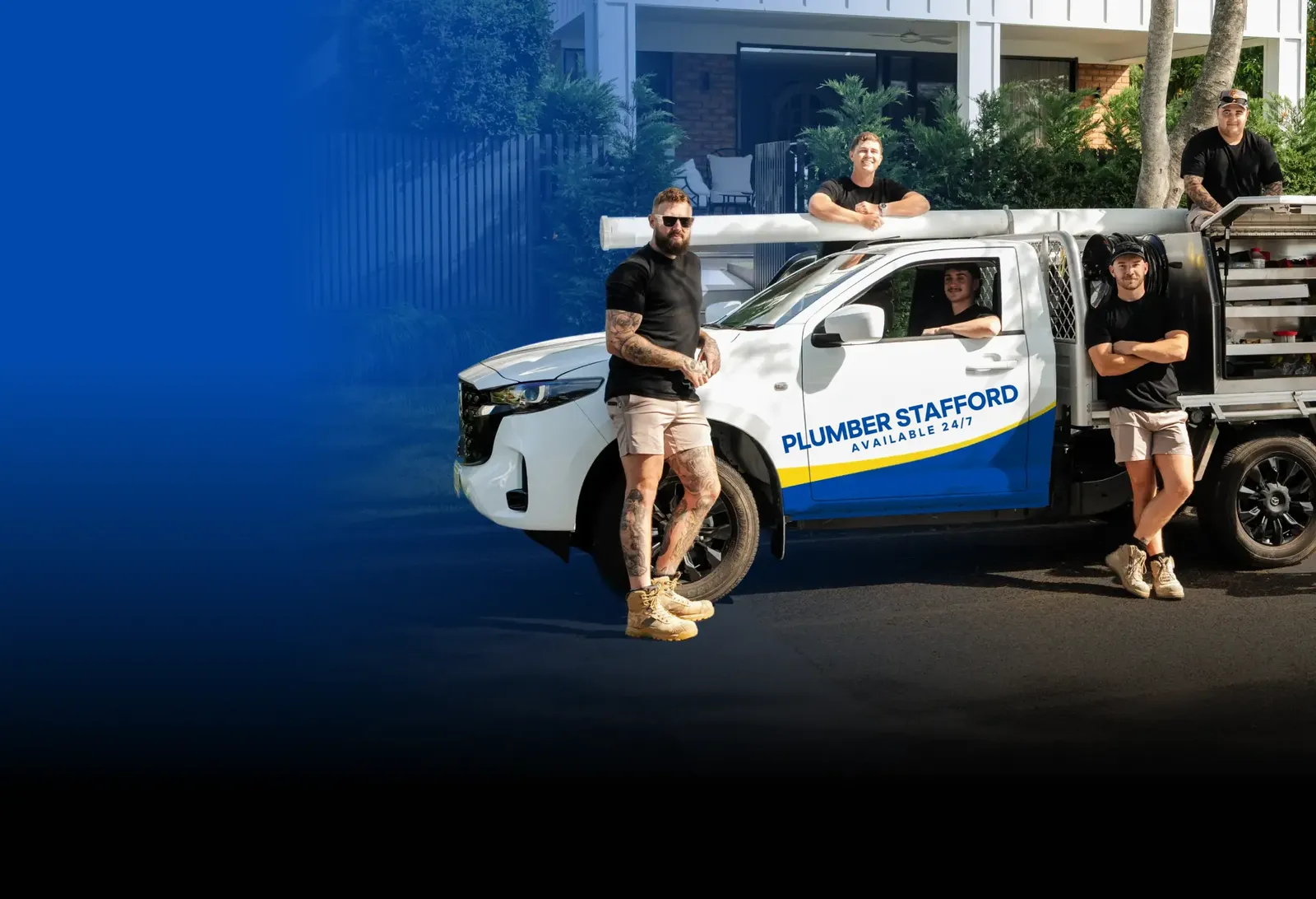 Plumber Stafford team with the ute